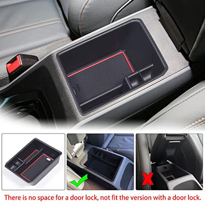 Car Center Console Organizer Tray Compatible with Audi Q4 E (Armrest+Front Rear Door Storage Box)