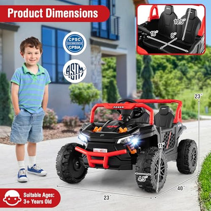 Kids UTV 12V Battery Powered Electric Off (Black)