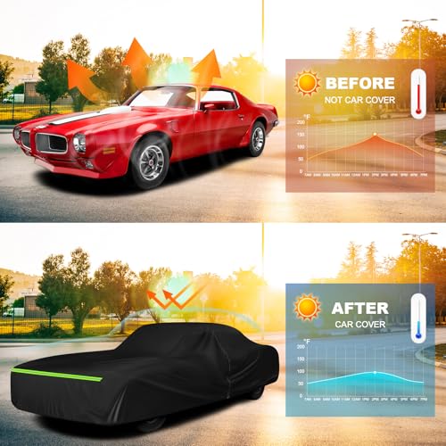 QUNSUNUS Car Cover for Pontiac Firebird and Trans Am 1967 (for Pontiac Firebird/Trans Am)