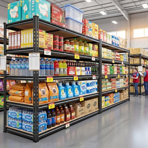 3080LBS Garage Shelving for Warehouse (48" W x 72" H x 24" D)