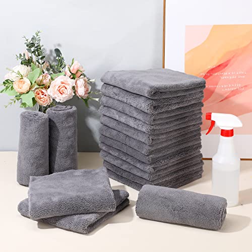 30 Pcs 16 x 16 Inch Microfiber Car Towels (Gray / 16 x 16 Inch)