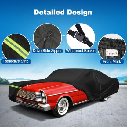 QUNSUNUS Car Cover for Ford Galaxie 500 (for Ford Galaxie 1960-1974)