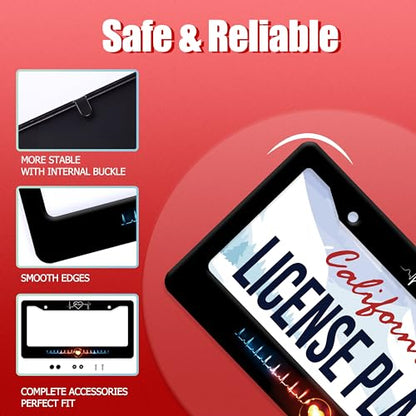 Jesus Heart Rate Line Stainless Steel License Plate Frame for US Cars Decor (Jesus heart rate line)