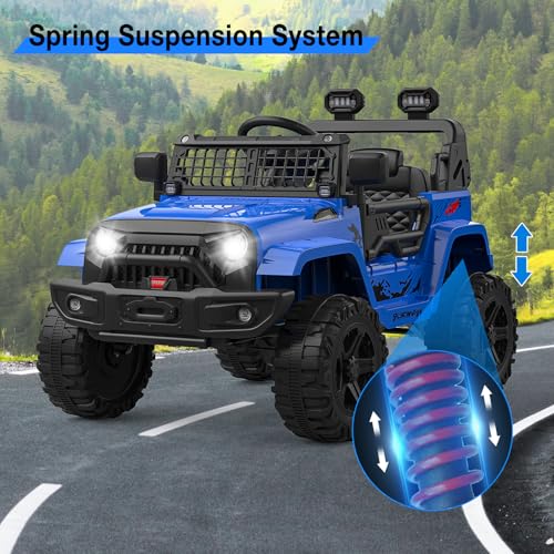 12V Kids Electric Ride On Truck Car w (Blue)