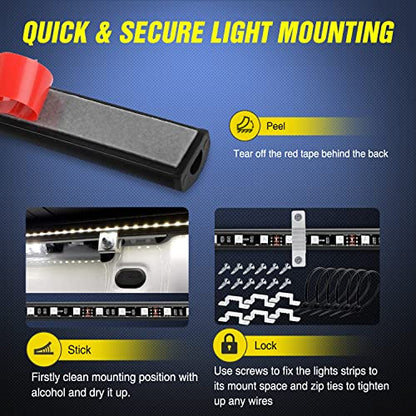 3PCS 60 Inch RGB Truck Bed Light Strip 270 LED Neon Accent LED (RGB (Red, Green, Blue) / Truck Bed Light Strip)