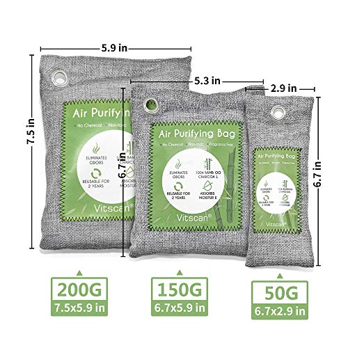 Bamboo Charcoal Air Purifying Bag (Large 8 Pack)