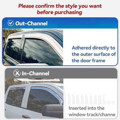Window Visors for 01 (01-03 SuperCrew Cab (Chrome))