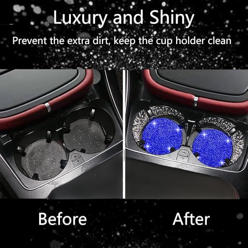 4pcs Bling Car Cup Holder Coaster (Blue / 4pcs)