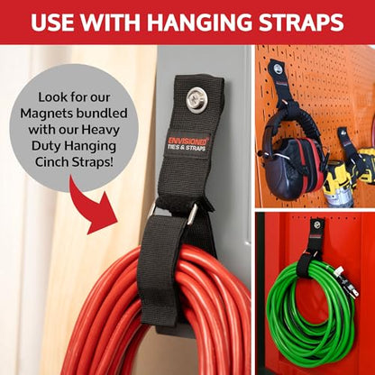 Black Heavy Duty Magnet for Hanging Straps (Magnet for Hanging Straps (2 Pack))