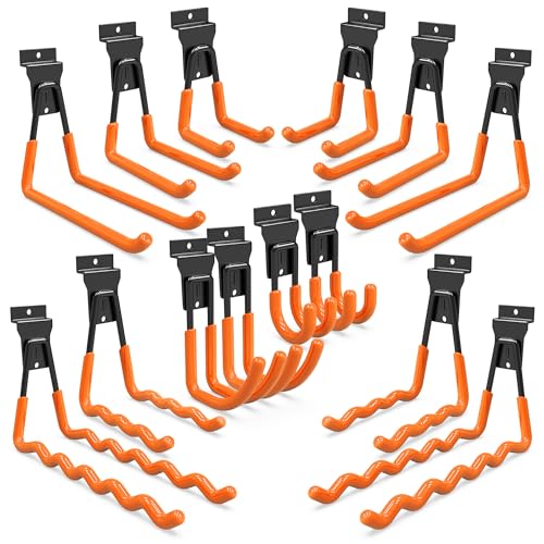 Slatwall Hooks 14 Pack Heavy Duty Multi Sizes (Orange / 14)