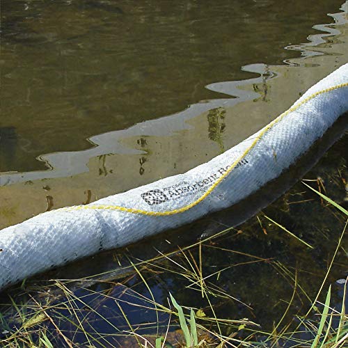 Oil Boom - Oil-Only Absorbent Boom - 8 Pack - 3" x 10' Boom - Absorbs up to 2 gallons per Boom - BOM406 (3" x 10')