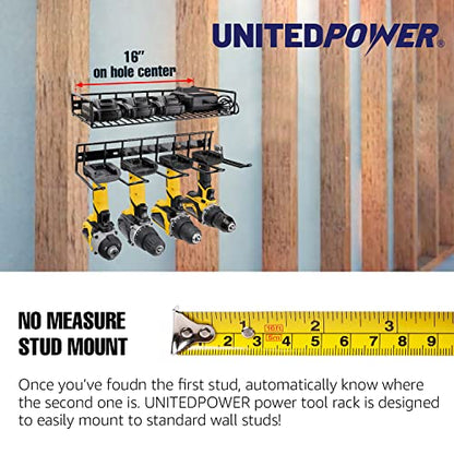 Wall Mounted Power Tool Organizer Holder (Drill Rack & Tool Shelf)