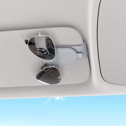 Magnetic Sunglass Holder for Car Visor (Light Gray)