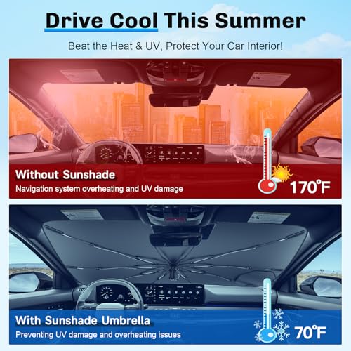 for 2025 2026 Kia K4 Windshield Umbrella Sunshade [Easier Foldable] for 2025 2026 Kia K4 Accessories 2026 K4 Sunshade Umbrella for 2026 K4 Windshield Sun Shade Umbrella (2025 2026 Kia K4（Umbrella）)