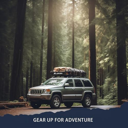 84" x 50" x 6" Extra Wide Roof Rack Basket with Extension (84" Cargo Rack w/3 Nets)