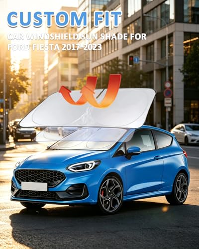Windshield Sun Shade for Ford Fiesta 2017 (Fit Fiesta 2017-2023)