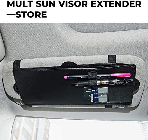 Car Sun Visor Sunshade Extender (Black / 2 Pack)