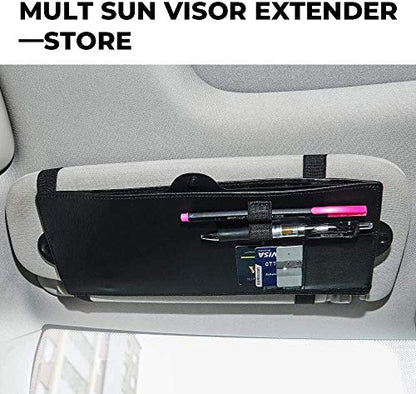 Car Sun Visor Sunshade Extender (Black / 2 Pack)
