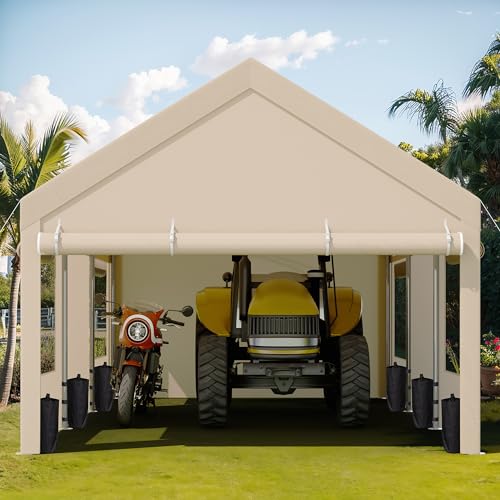 JY QAQA Carport (Khaki / 10x20 FT)
