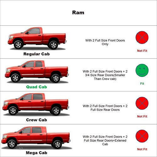 Window Visors for 09 (RAM 1500 09-18 Quad Cab(Dark Smoke))