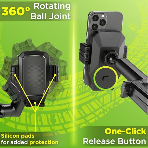 Cell Phone Mount for Truck Phone Holder for Truck Drivers (Black)