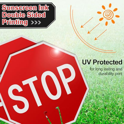 12 Pcs Stop Signs 12x12"
