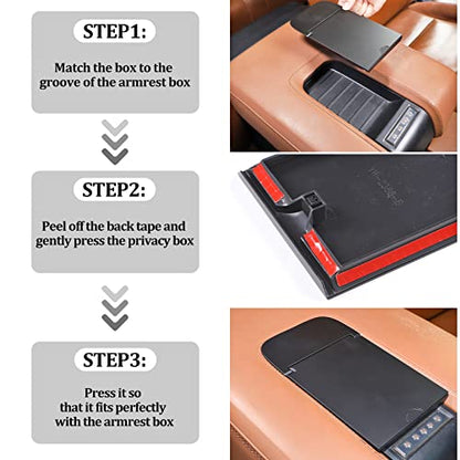 Black ABS Car Center Console Dash Table Storage Tray Compatible with Toyota Tundra 2014 (Black)