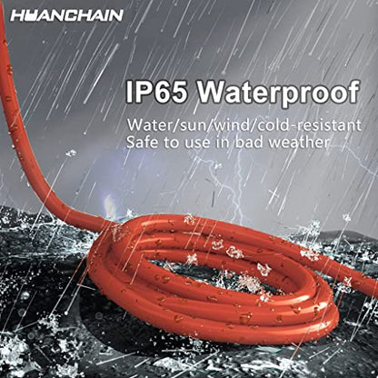 Indoor Outdoor Orange Extension Cord 75 FT Waterproof 16 (75 FT / 16/3 Extension Cord / Orange)