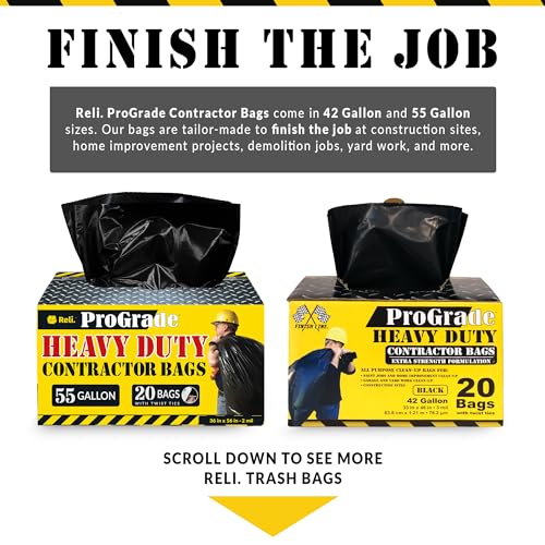 Contractor Garbage Bags 55 Gallon