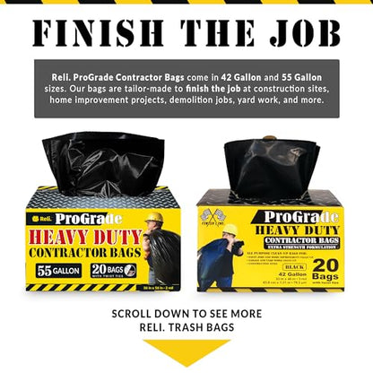 Contractor Garbage Bags 55 Gallon