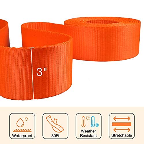 Recovery Tow Strap 3in X 20ft Heavy Duty 30 (3in x 20ft-30,000lbs)