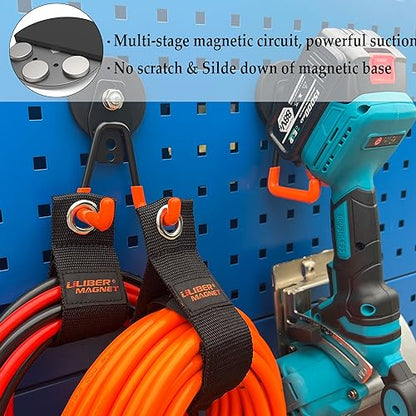 Heavy Duty Magnetic Garage Hook (2.59INCH 10PACK Orange Medium Hooks)