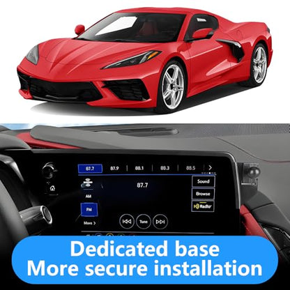 Car Phone Holder Center Console Organizer Tray for Chevrolet Chevy Corvette 2020 2021 2022 2023 2024 2025 2026 2027 C8 Auto Accessories Cell Phones Mount Dashboard Mobile CellPhone Screen Stand