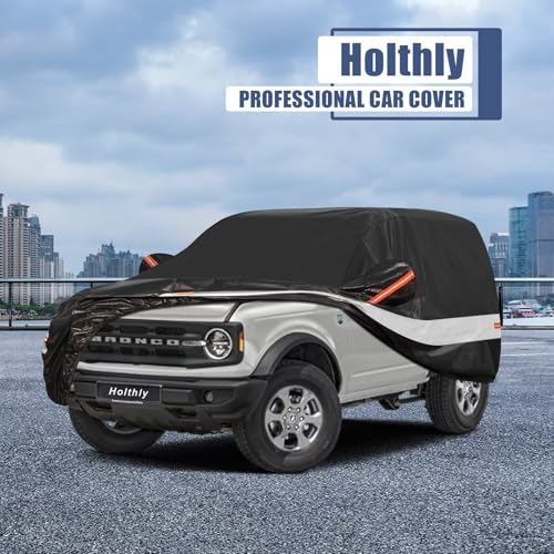 10 Layers Car Cover Custom Fit for Ford Bronco 2 Door (Black Gray / Custom Fit for Ford Bronco 2 Door/Sport)
