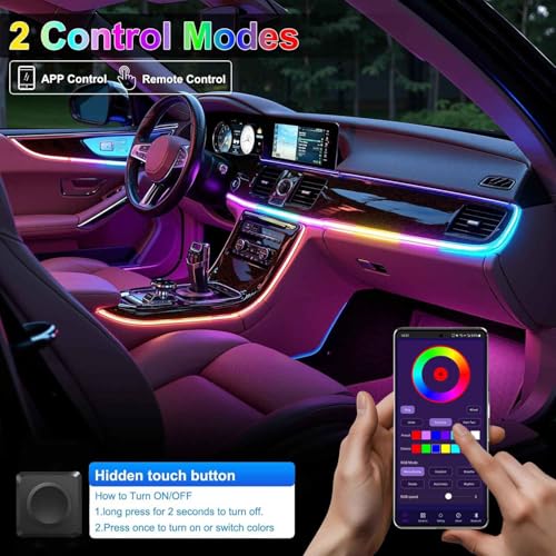 Acrylic Car Interior LED Lights (Car Ambient Lighting Kit (18 in 1))