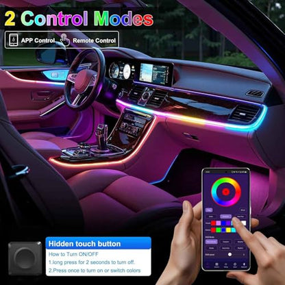 Acrylic Car Interior LED Lights (Car Ambient Lighting Kit (18 in 1))