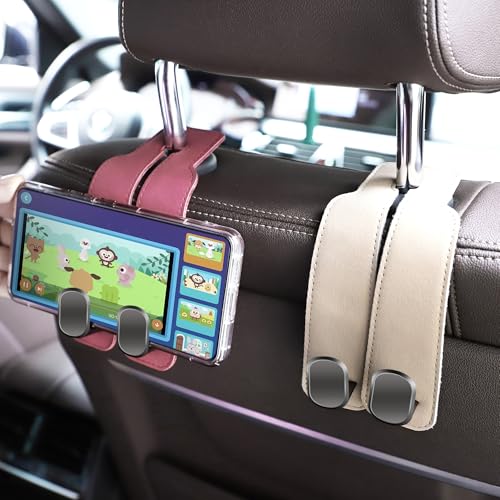 Car Headrest Hooks (Beige)
