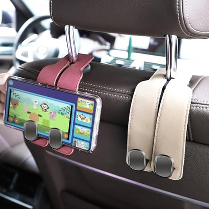 Car Headrest Hooks (Beige)
