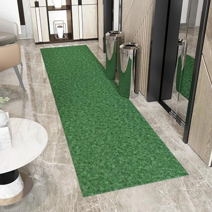 2x14 Hallway Runner Rug (Green / 2' x 14' (Runner))