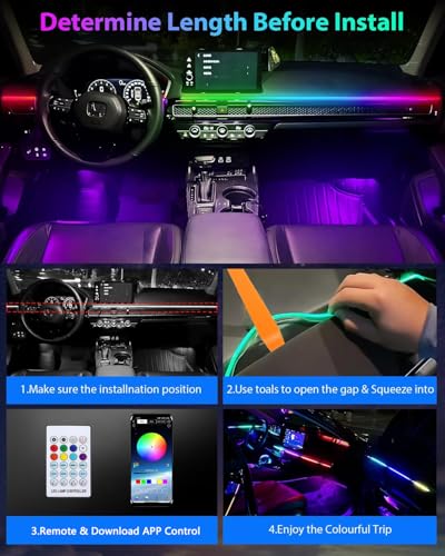 Acrylic LED Lights for Car (Car Ambient Lighting Kit (1 in 1))