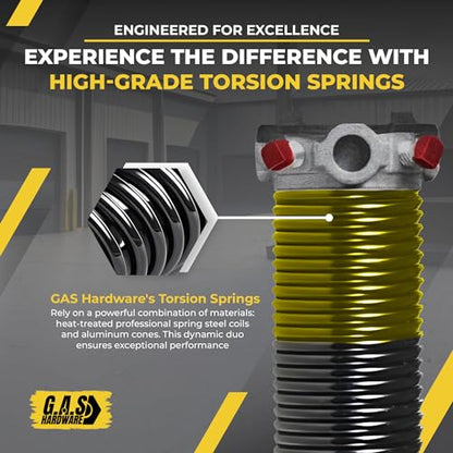 Garage Door Torsion Springs 250x2x30 Includes 1” Steel Bearing (250x2x30 / Pair)