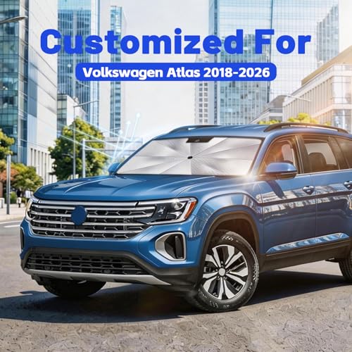 Car Windshield Sun Shade Umbrella for Volkswagen Atlas 2018 (For Volkswagen Atlas 2018-2026)