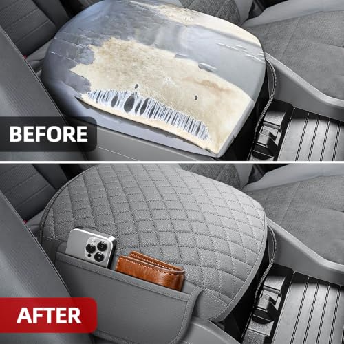 Center Console Cover for Honda Pilot 2009 (Gray with 2 Pocket)