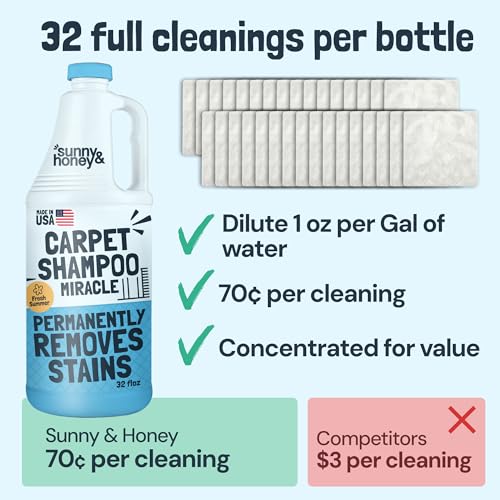 Carpet Cleaner Shampoo Solution for Machines (32 Fl Oz (Pack of 1))