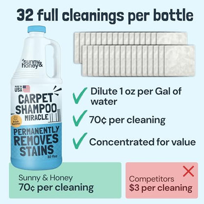 Carpet Cleaner Shampoo Solution for Machines (32 Fl Oz (Pack of 1))