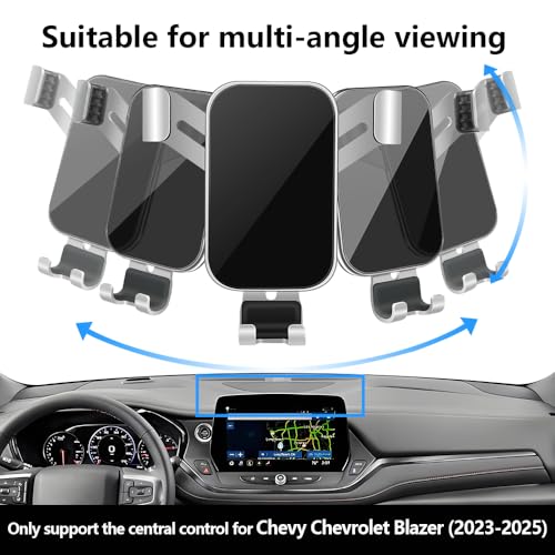 Car Phone Holder Center Console Organizer Tray for Chevrolet Chevy Blazer 2023 2024 2025 2026 [Not Fit Blazer EV] Auto Interior Accessories Cell Phones Mount Dashboard Screen Mobile CellPhone Stand