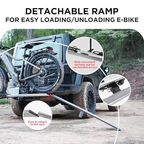 Young Hitch Single 1 Bike Rack with Ramp (1-Bike Rack)