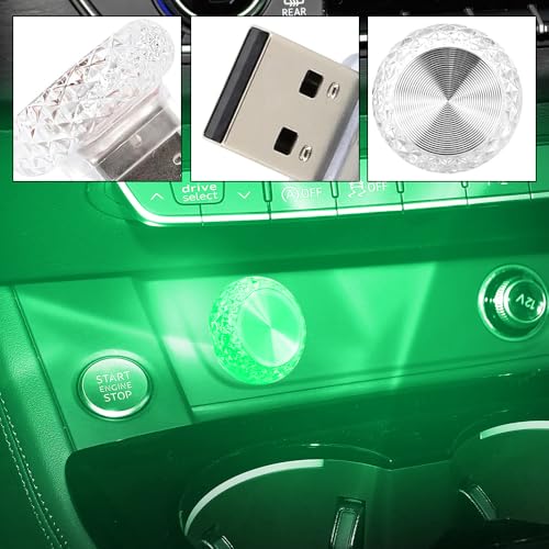 4PCS USB LED Car Interior Atmosphere Lamp (Green)