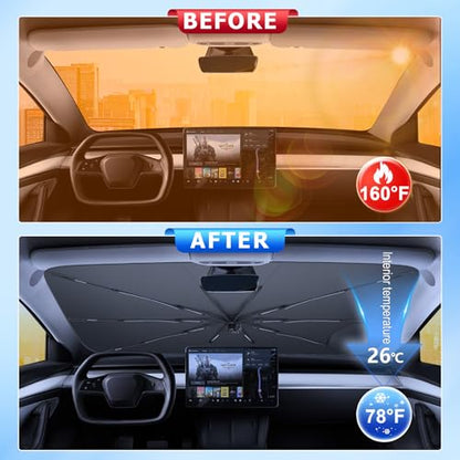 for Car Windshield Sunshade Umbrella 2026 Tesla Model 3 (for Tesla Model 3/Model Y)