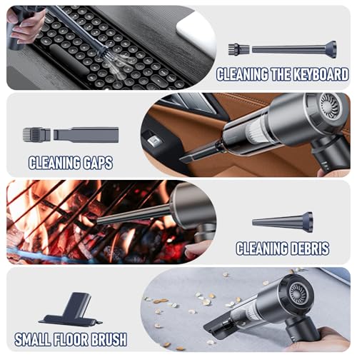 Car Vacuum Cordless Mini Handhled 4 (Silver)